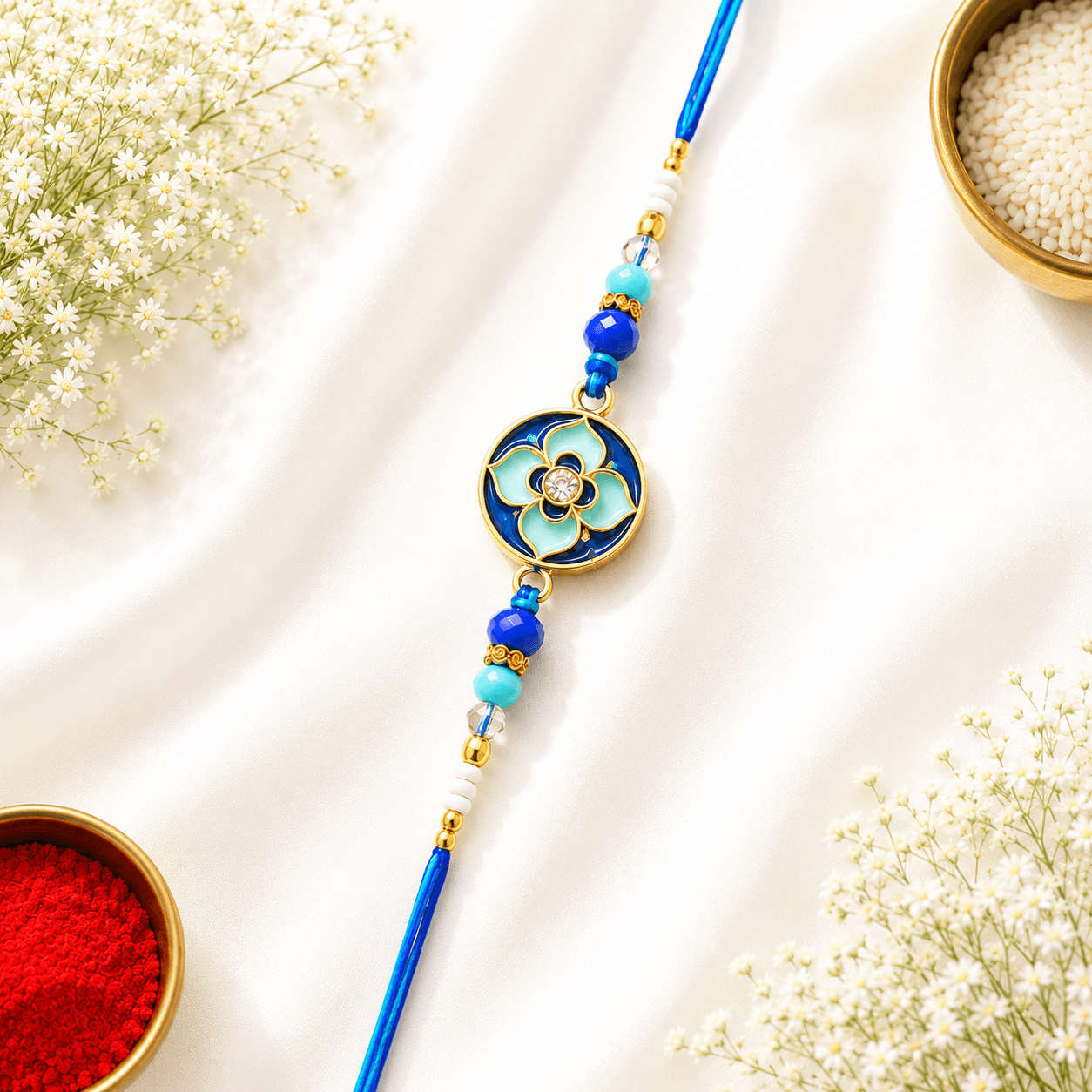 Sapphire Orchid Designer Rakhi