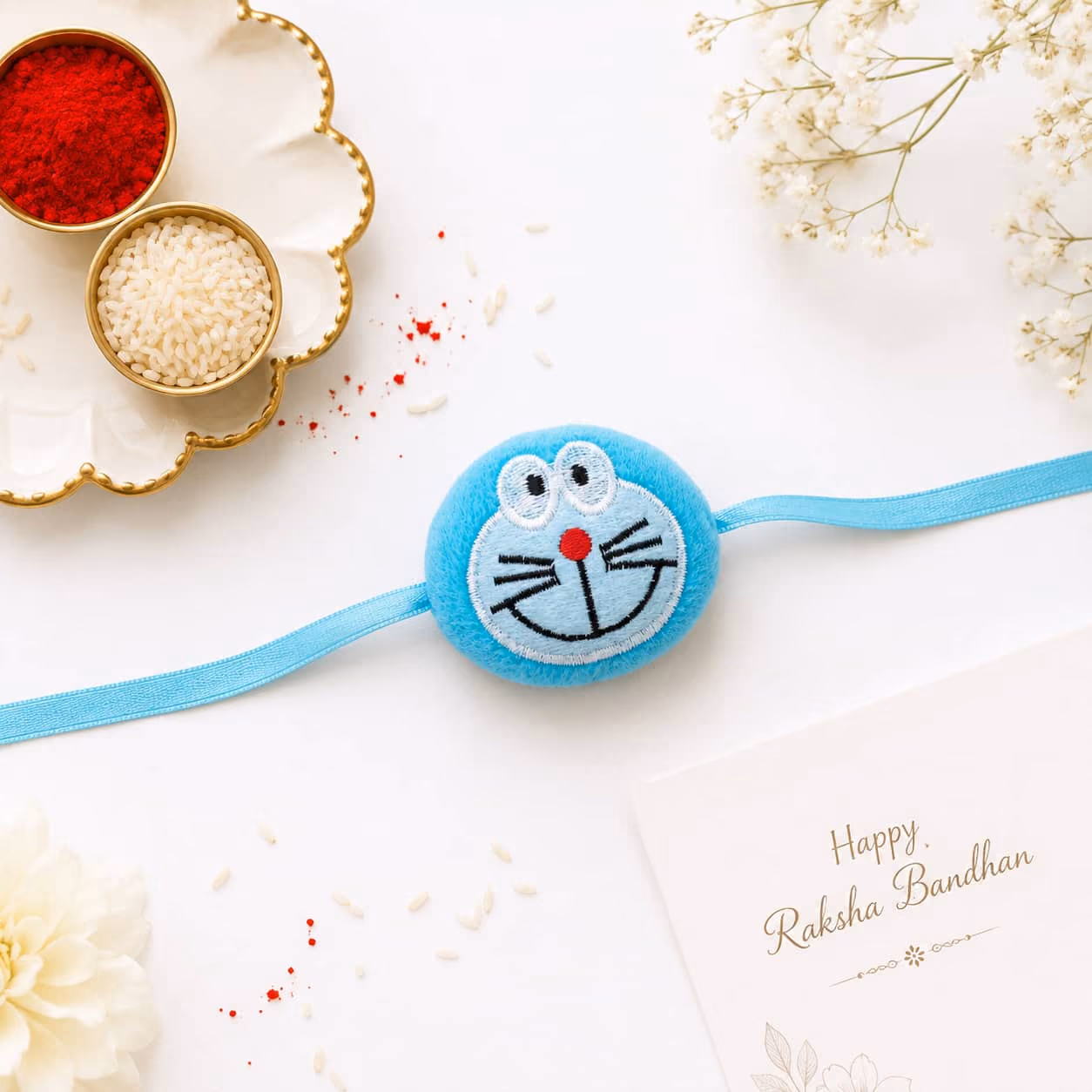 Doraemon Embroidered Patch Kids Rakhi