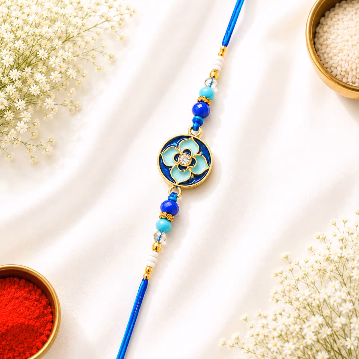 Sapphire Orchid Designer Rakhi